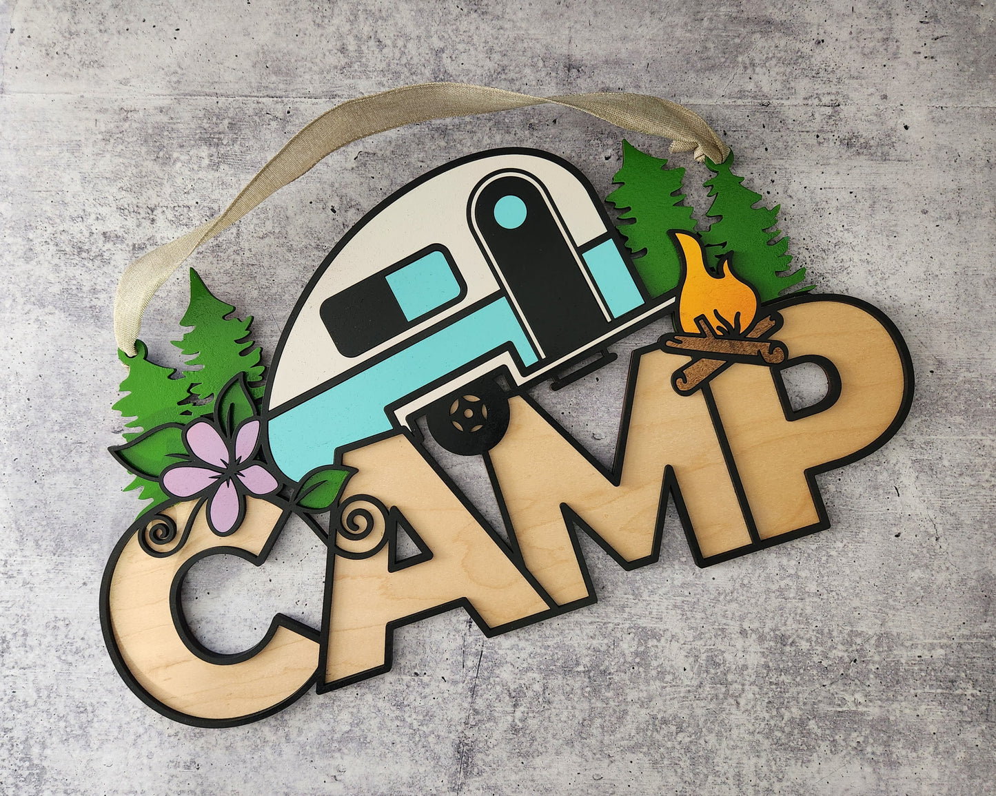 Camping Door Hanger | Erin 'Spirational Crafts
