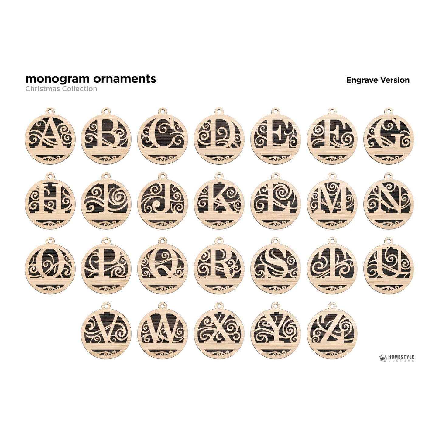 Monogram Ornaments