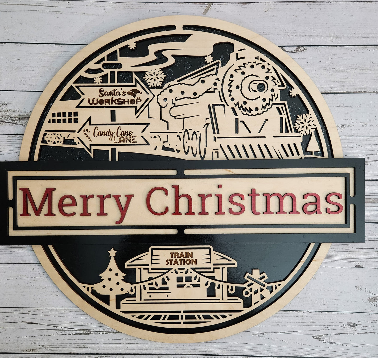 Merry Christmas Door Round | Erin' Spirational Crafts