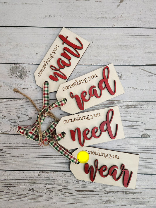 Something to Wear, Want, Read and Need Ornament | Erin 'Spirational Crafts