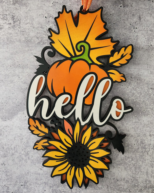 Hello Fall Door Hanger | Erin 'Spirational Crafts
