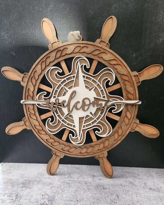 Ship Wheel Door Hanger | Erin 'Spirational Crafts