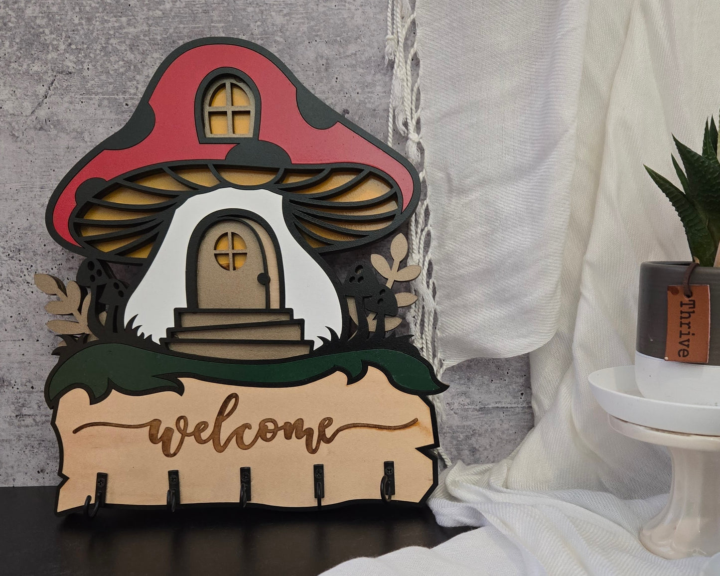 Mushroom Key Holder | Erin 'Spirational Crafts