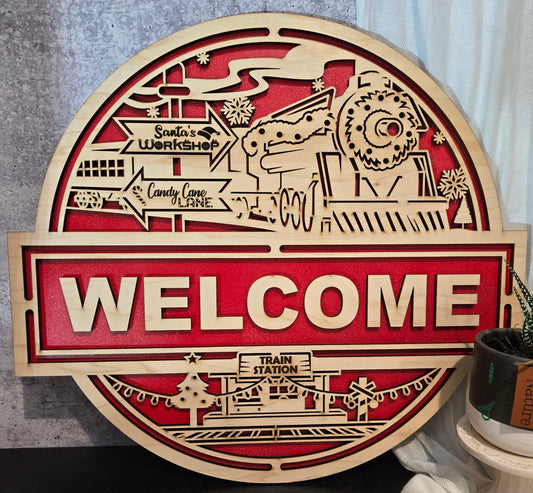 Holiday Train Door Hanger | Erin 'Spirational Crafts