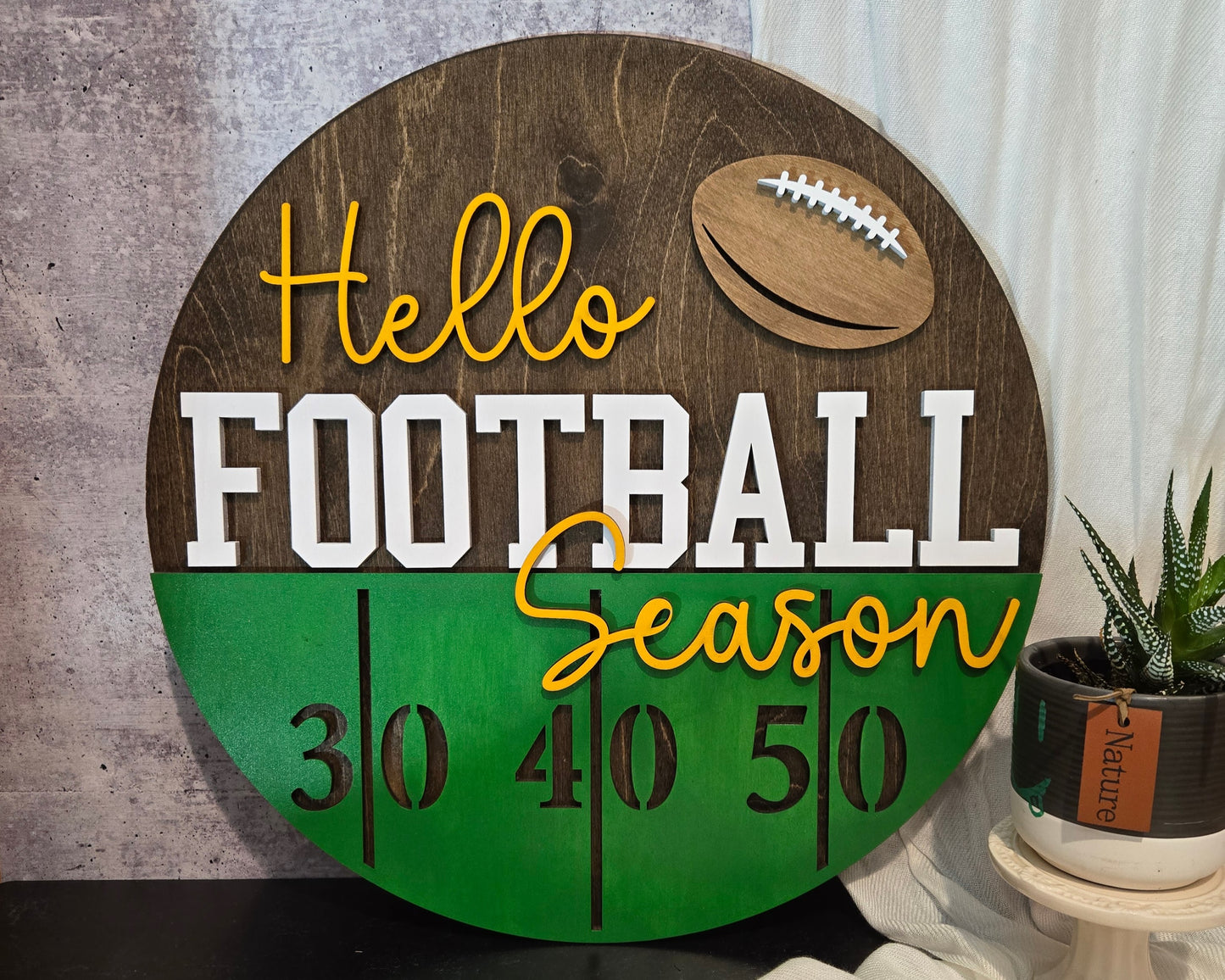 Hello Football Season Door Hanger | Erin 'Spirational Crafts