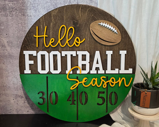 Hello Football Season Door Hanger | Erin 'Spirational Crafts