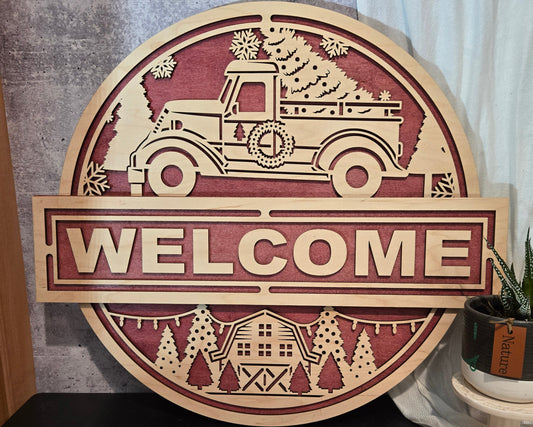 Holiday Truck Door Hanger | Erin 'Spirational Crafts