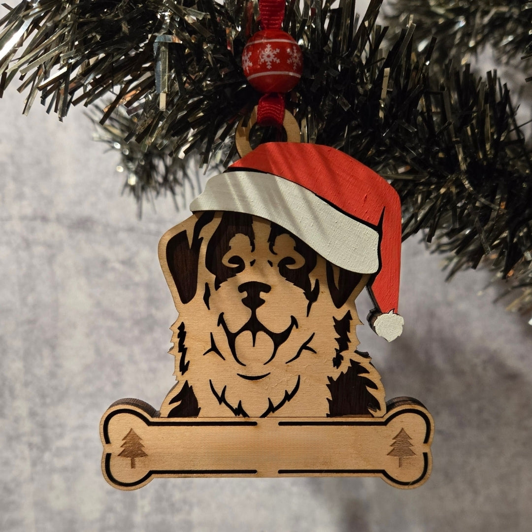 Dog Santa Ornaments