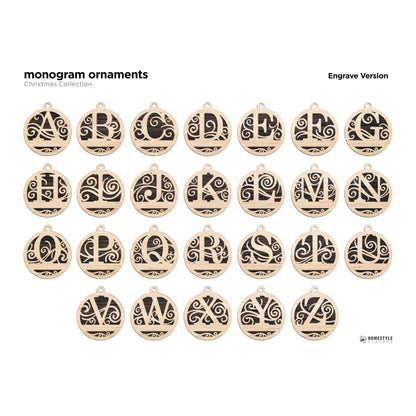 Monogram Ornaments