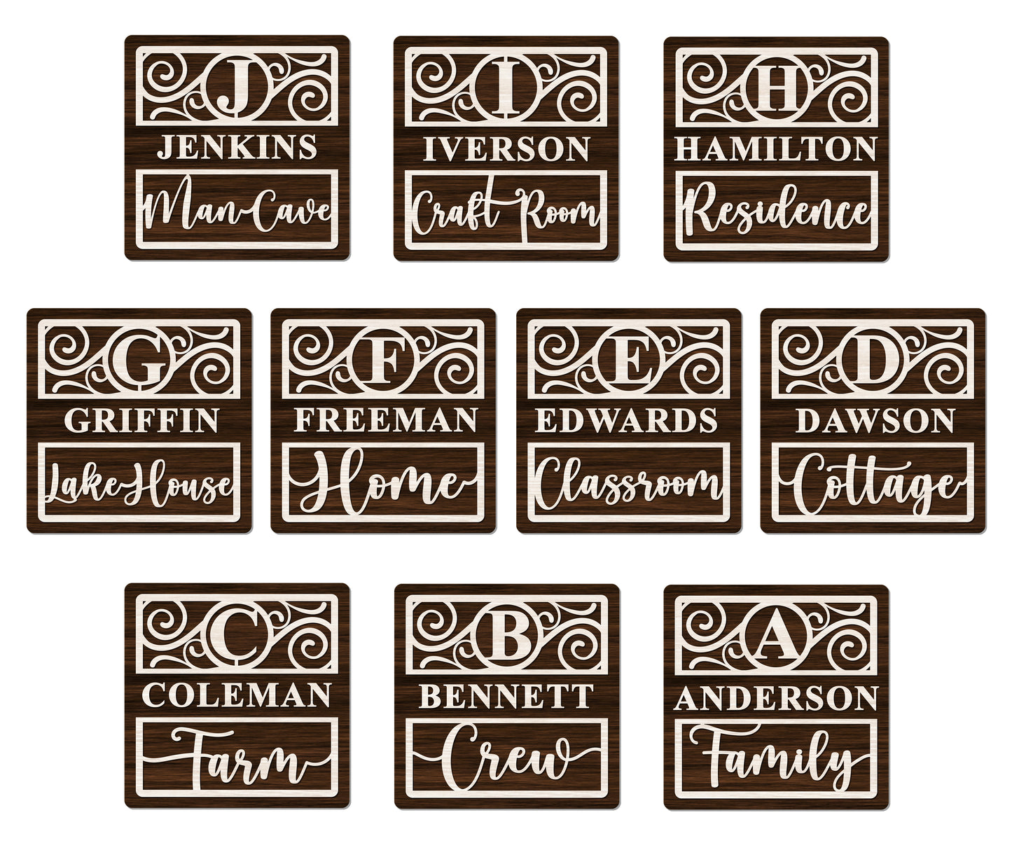 Custom Family Names Sign | Erin' Spirational Crafts