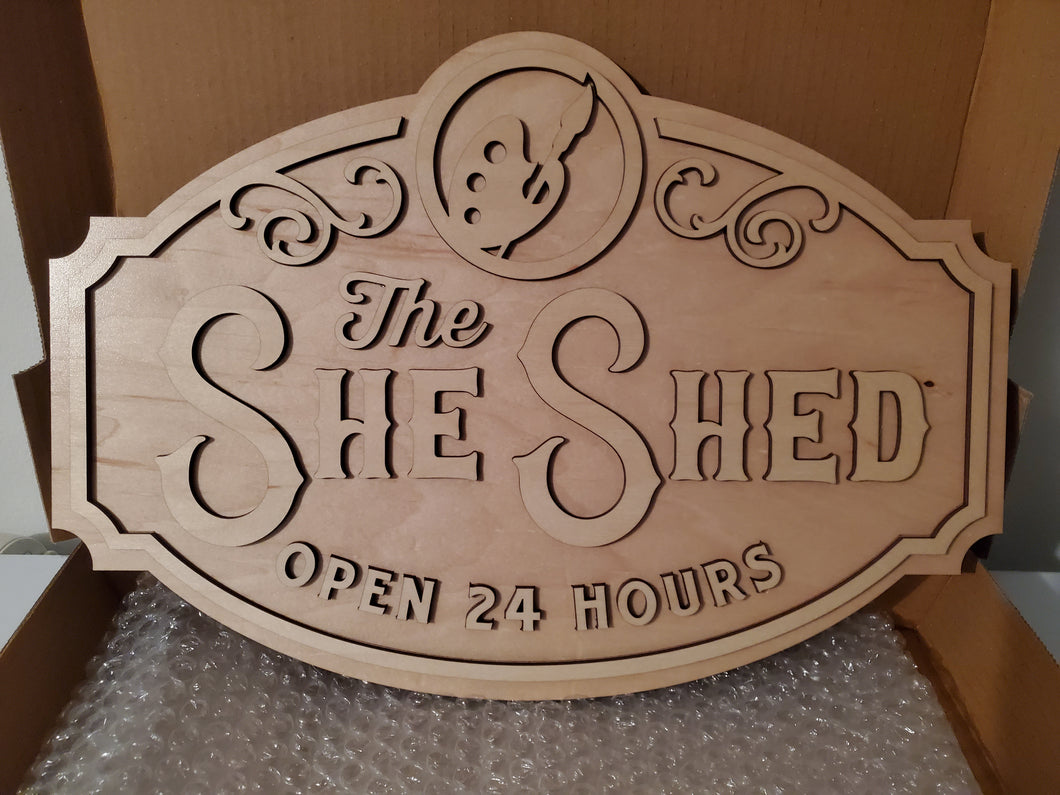 She Shed Sign  | Erin' Spirational Crafts