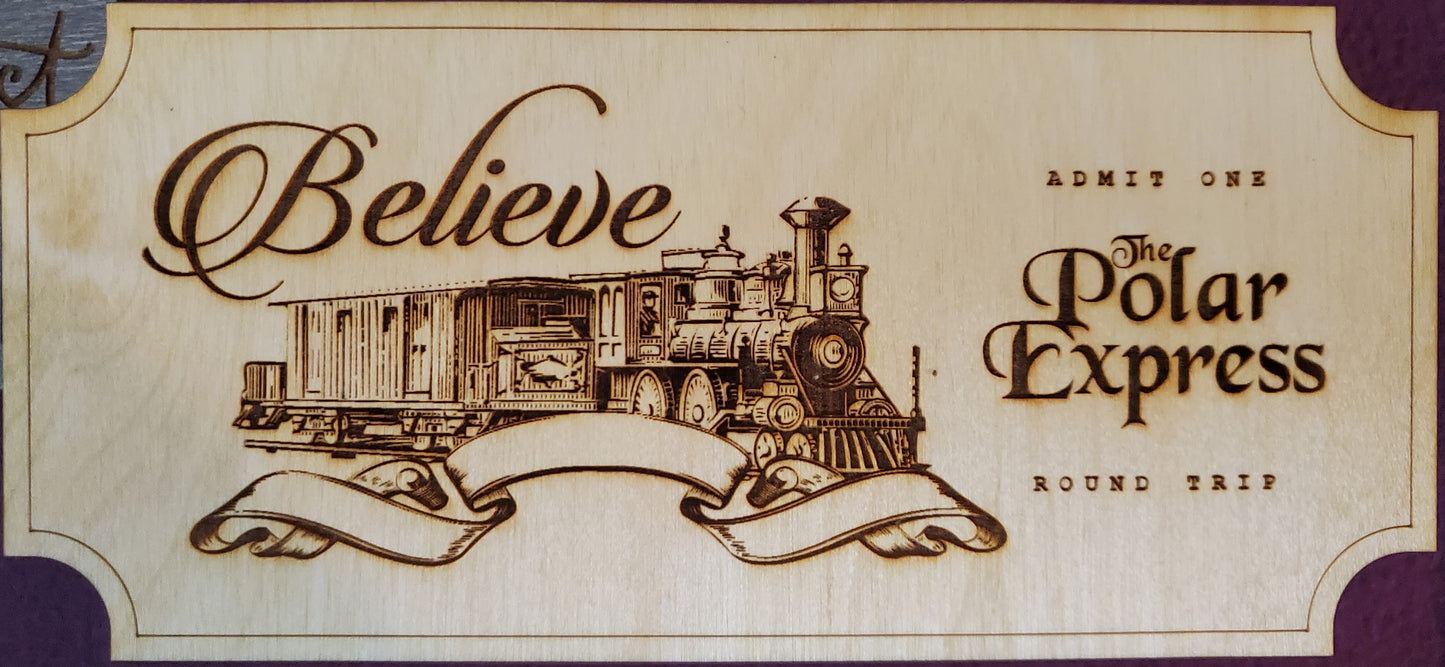 The Polar Express Ticket  | Erin' Spirational Crafts