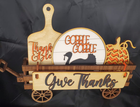 Give Thanks with Wagon Shelf Sitter | Erin' Spirational Crafts