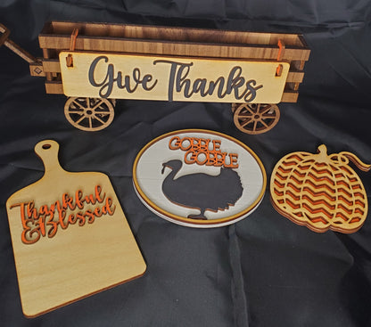 Give Thanks with Wagon Shelf Sitter | Erin' Spirational Crafts