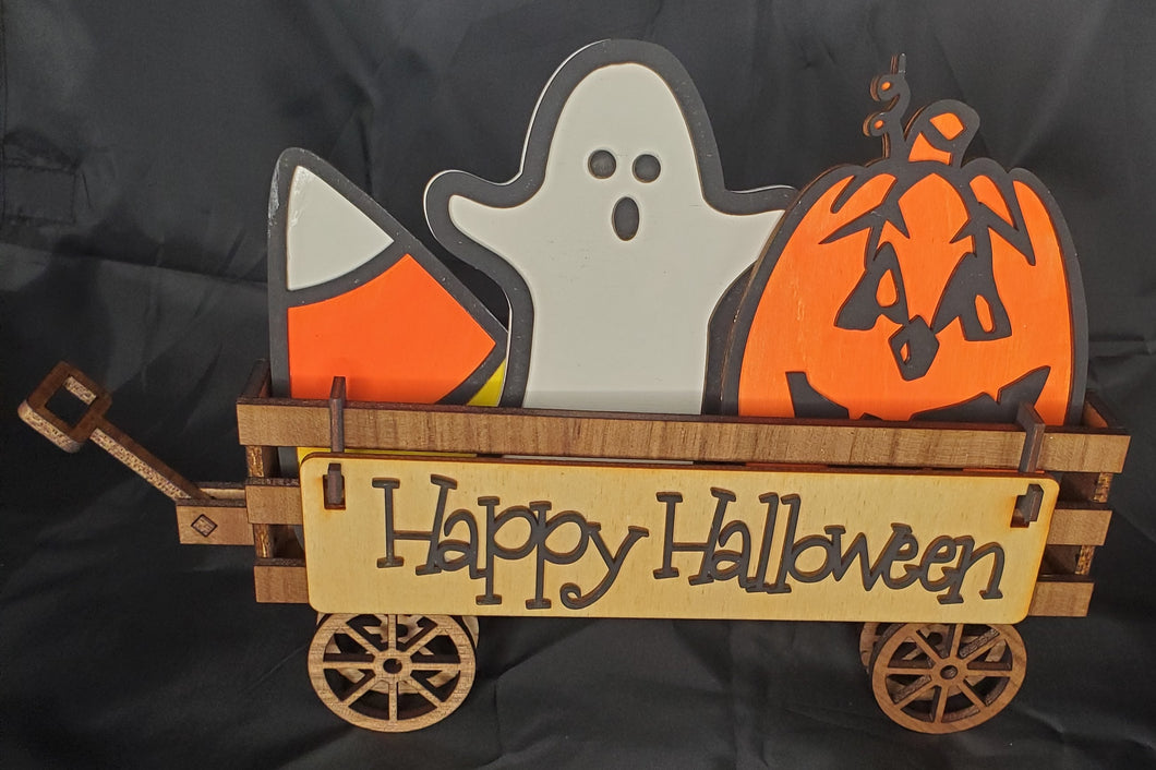 Happy Halloween with Wagon Shelf Sitter | Erin' Spirational Crafts