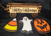 Load image into Gallery viewer, Happy Halloween with Wagon Shelf Sitter | Erin&#39; Spirational Crafts
