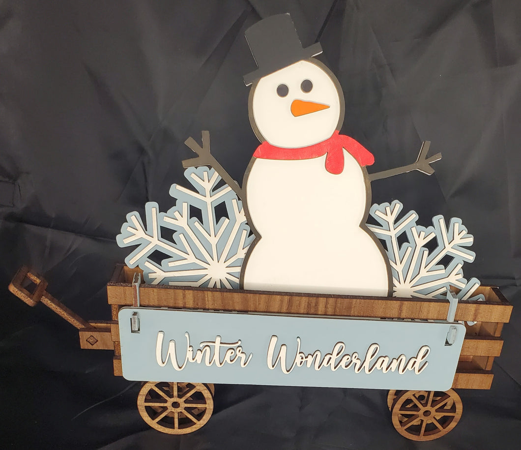 Winter Wonderland with Wagon Shelf Sitter | Erin' Spirational Crafts