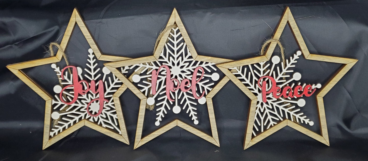 Joy Noel Peace Christmas Ornament | Erin' Spirational Crafts