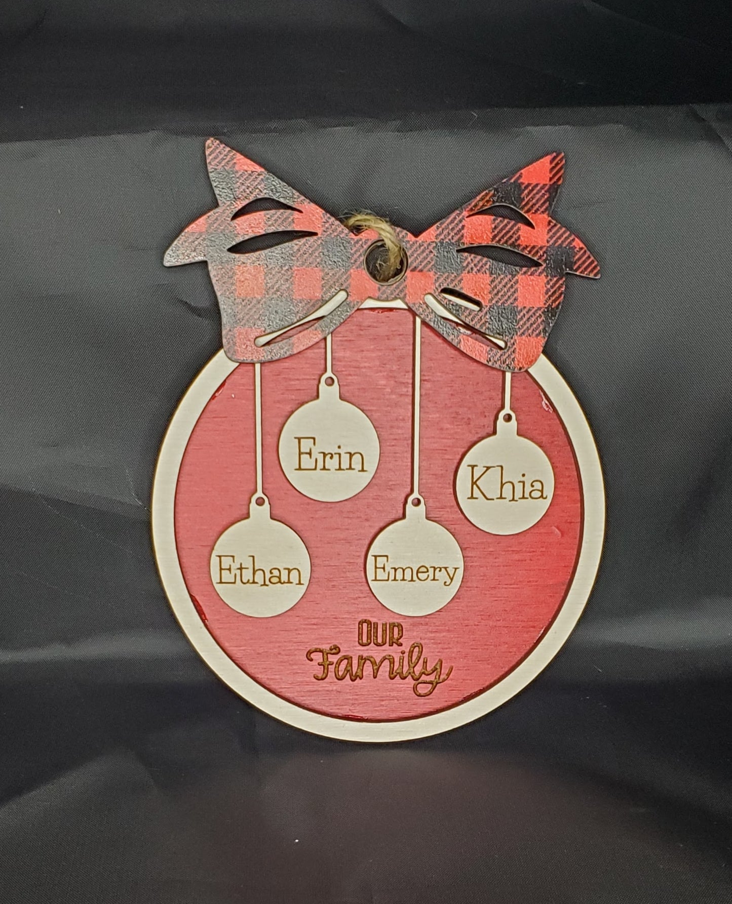 Custom Family Ornament - up to 10 names | Erin' Spirational Crafts
