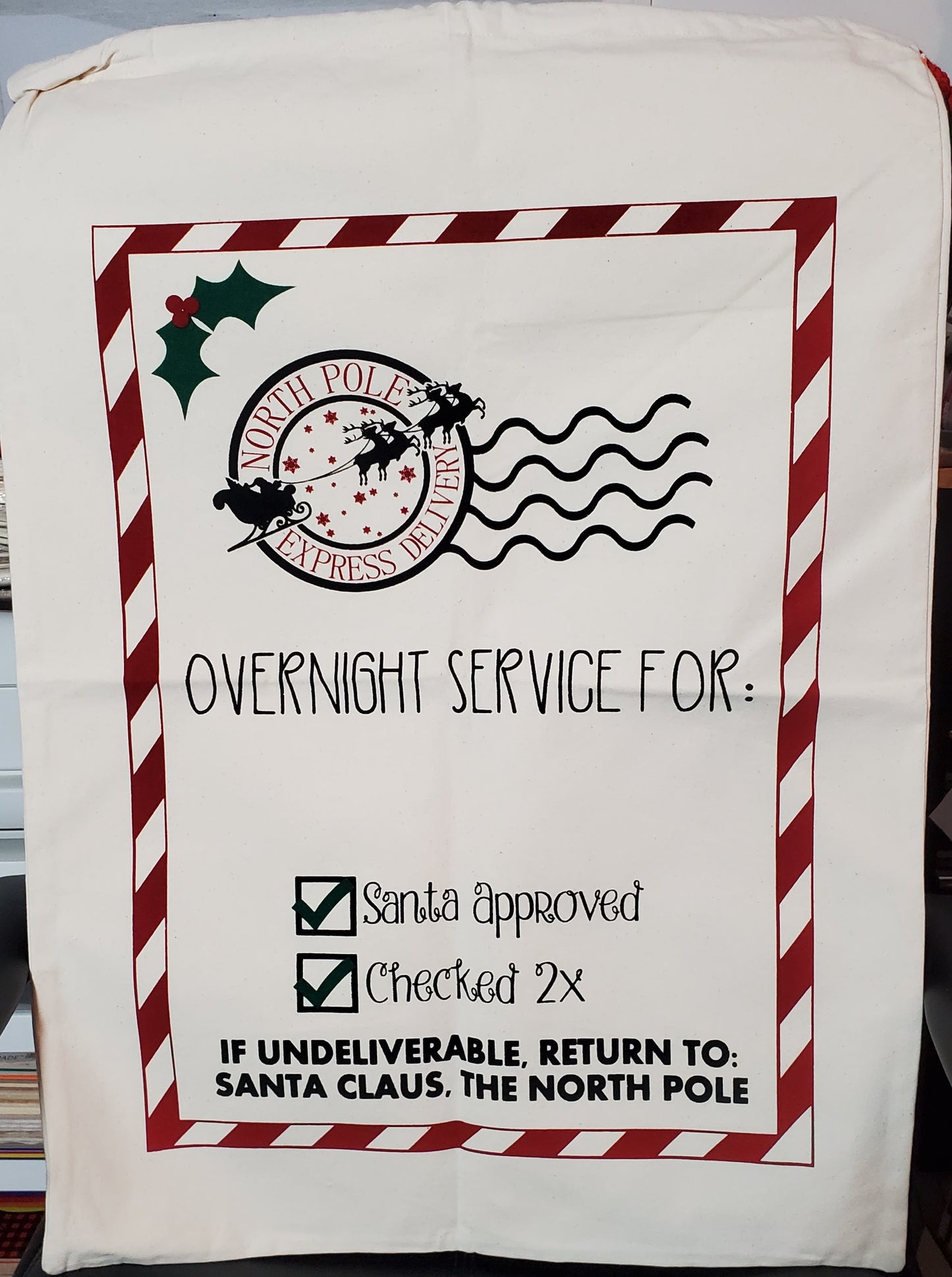 Pre-Order Santa Sacks - Just Add Name | Erin' Spirational Crafts