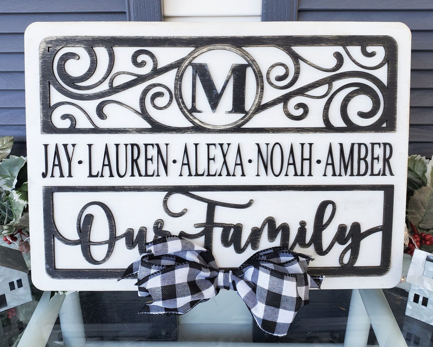 Custom Family Names Sign | Erin' Spirational Crafts