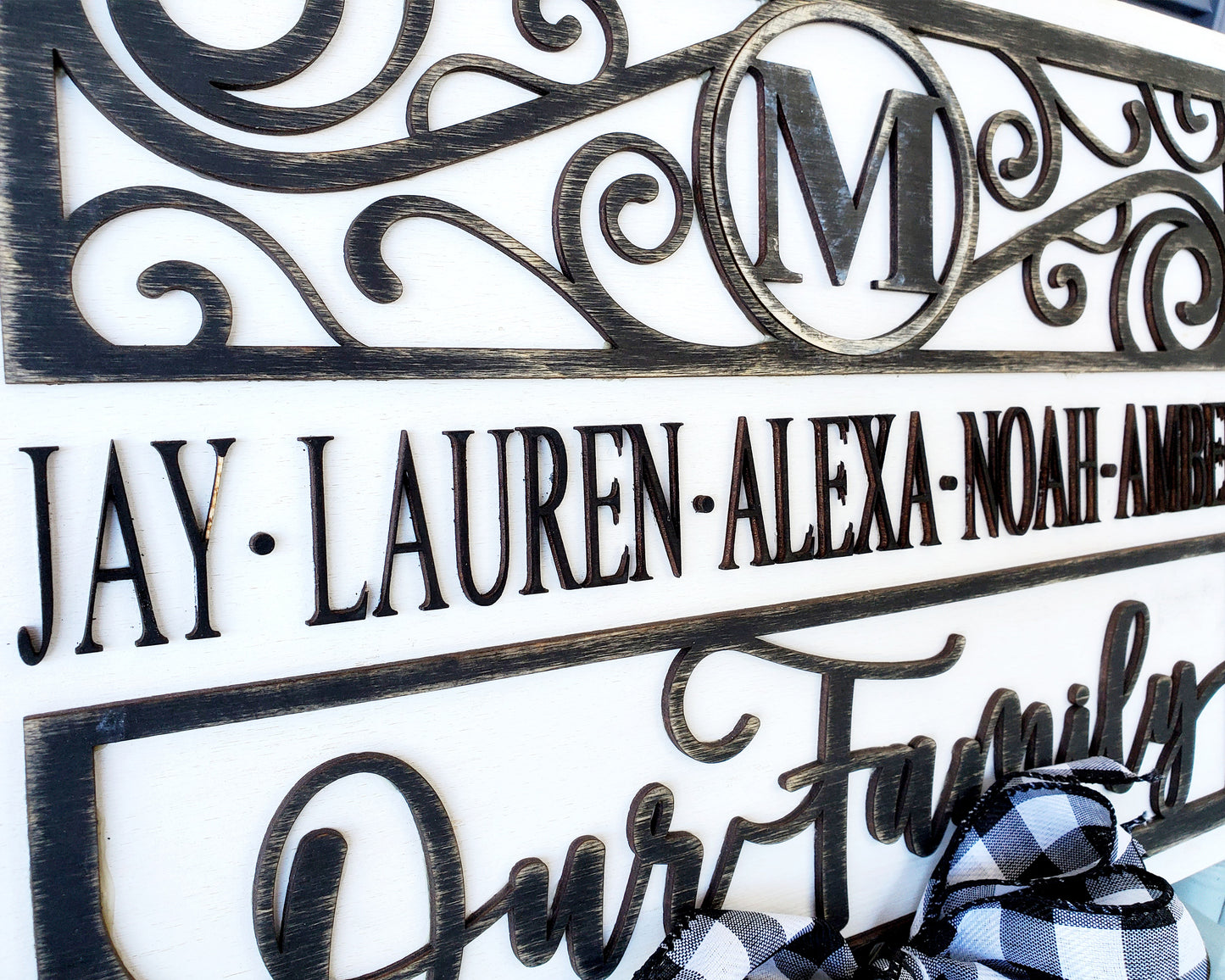 Custom Family Names Sign | Erin' Spirational Crafts